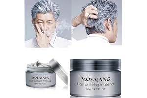 EFLY Temporary Silver Gray Hair Spray Color, Luxury Coloring Mud Grey Hair Dye Wax,Washable Treatment Hair Color Wax with All Day Hold works on white hair/non-pigmented hair for Party, Cosplay (1, Gray)