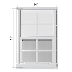 WRISIN 2 Pack Shed Windows 14" W x 21" H Flush