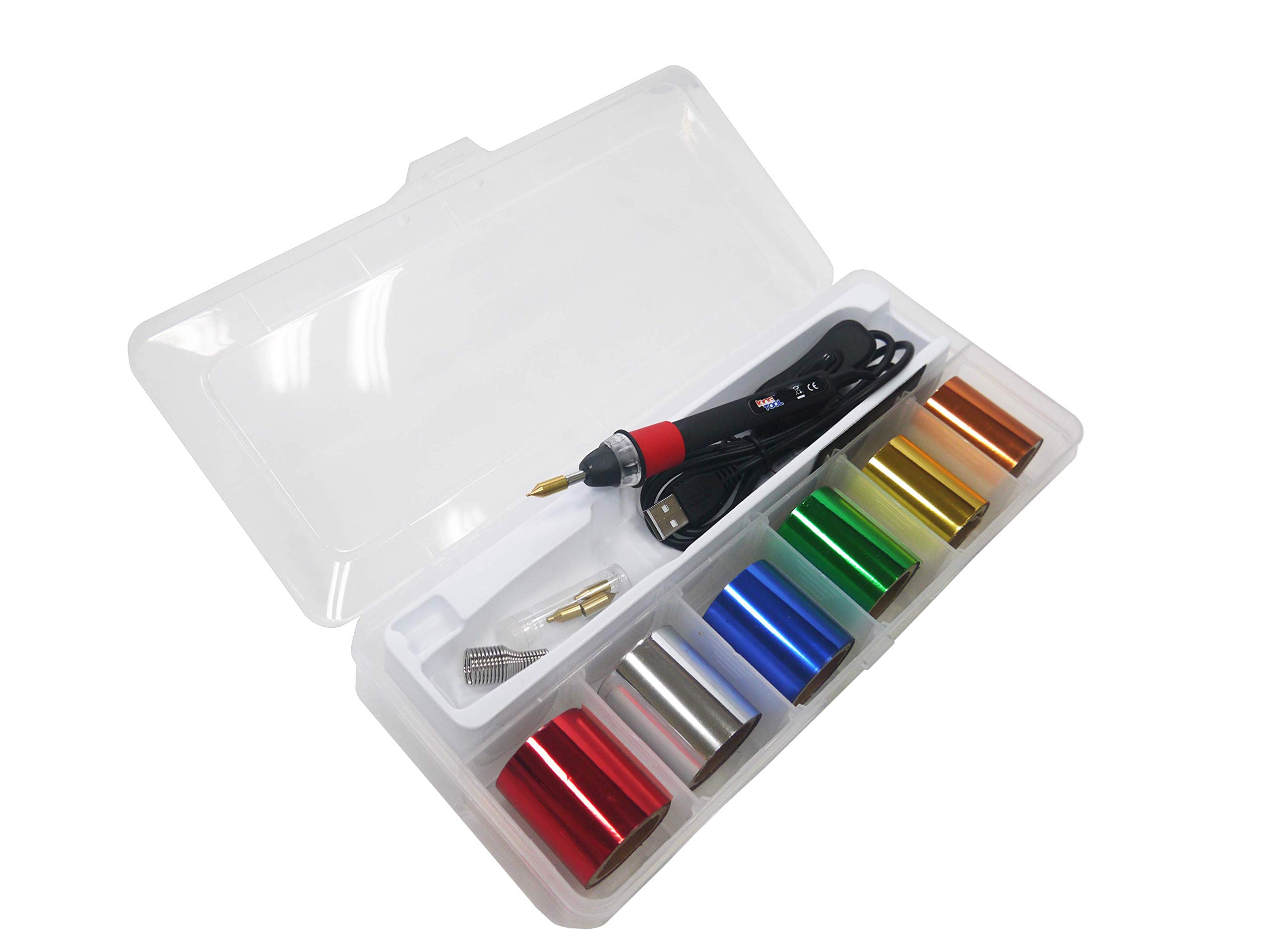 KINGTOOL Hot Foil Embossing Stamping Pen Hot Quill Pen Hot Foil Pen, USB Powered (With 4 Nibs) (Black) โ image 1