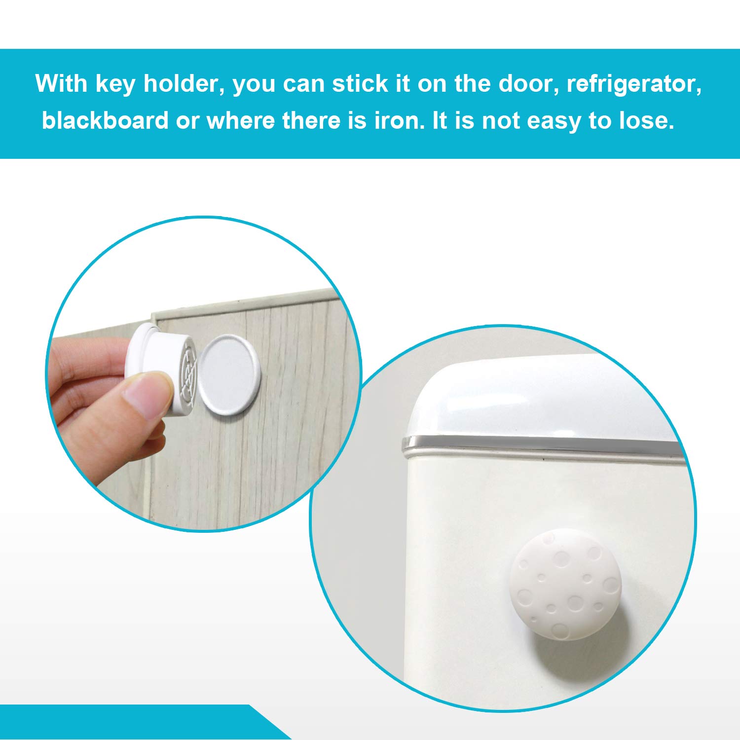 Magnetic Cabinet Locks - Baby Safety Locks, Childproof Cabinet Latch for Baby Proofing Cabinets, Drawers and Locking Cupboard - No Tools Needed (10 Locks with 1 Keys)