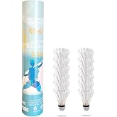Larumsport Badminton Shuttlecocks 12-Pack, Durable Feather Badminton Birdies with High Stability &amp; Fast Flight, Indoor/Outdoor Training Shuttlecocks for Trainers, Amateurs, Beginners &amp; Family Games