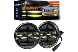 ROADANDLORD For f150 LED Fog Lights Compatible with Ford 2006-2014 F150 Ford Ranger 2008-2011 Ford Expedition 2007-2014 Fog Lamps, Dual Color DOT Approved Bumper Driving Light Kit