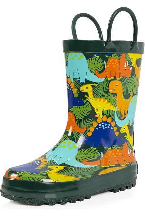 Rainbow Daze Kids Rubber Rain Boots 