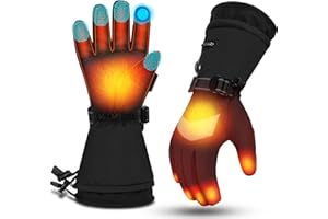 MADETEC Heated Gloves for Men Women,7.4V 22.2Wh Rechargeable Battery Electric Heated Gloves,Full Touchscreen Waterproof Ski Winter Gloves for Outdoor Skiing Hunting Hiking