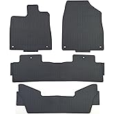 Custom-fit for 2014-2020 Acura MDX Floor Mats 3-Row Rubber Floor Liners Set (No Hybrid Models)