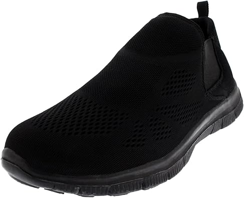 black pull on trainers