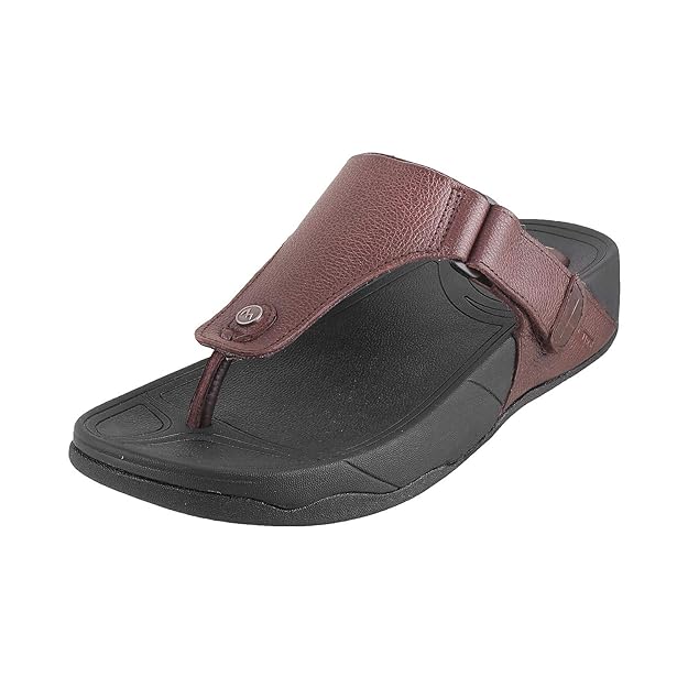 Buy Metro Men Brown Leather Sandals (1691192340) at Amazon.in