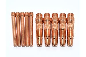 RIVERWELD TIG Collet Bodies 10N22 10N30 1.0mm Assorted Size kit Fit DB PTA SR WP 17 18 26 TIG Welding Torch 10pcs