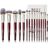 BEILI Makeup Brushes 15Pcs Professional Eyeshadow Brush Set Premium Synthetic Makeup Brushes for Liquid, Cream &amp; Powder Eyeshadow