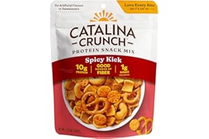 Catalina Crunch Protein Snack Mix with Cheese Crisps - 10g Protein, 1g Sugar per Serving - Good Source of Fiber, Keto, Gluten Free - Spicy Kick, 5.25 Ounce Bag (Pack of 1)