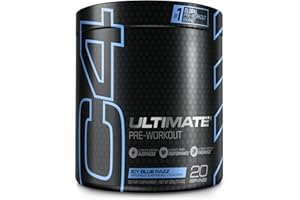Cellucor C4 Ultimate Pre Workout Powder ICY Blue Razz - Sugar Free Preworkout Energy Supplement for Men & Women - 300mg Caffeine + 3.2g Beta Alanine + 2 Patented Creatines - 20 Servings