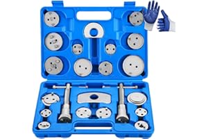 DASBET 24pcs Heavy Duty Disc Brake Caliper Tool Set Disc Brake Caliper Compressor Wind Back Tool Brake Spreading Tools (Blue, 24pcs)