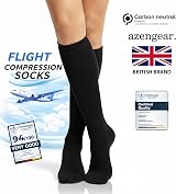 aZengear Compression Socks 20-30mmHg Knee-High Seamless Toe Black S-M view 5