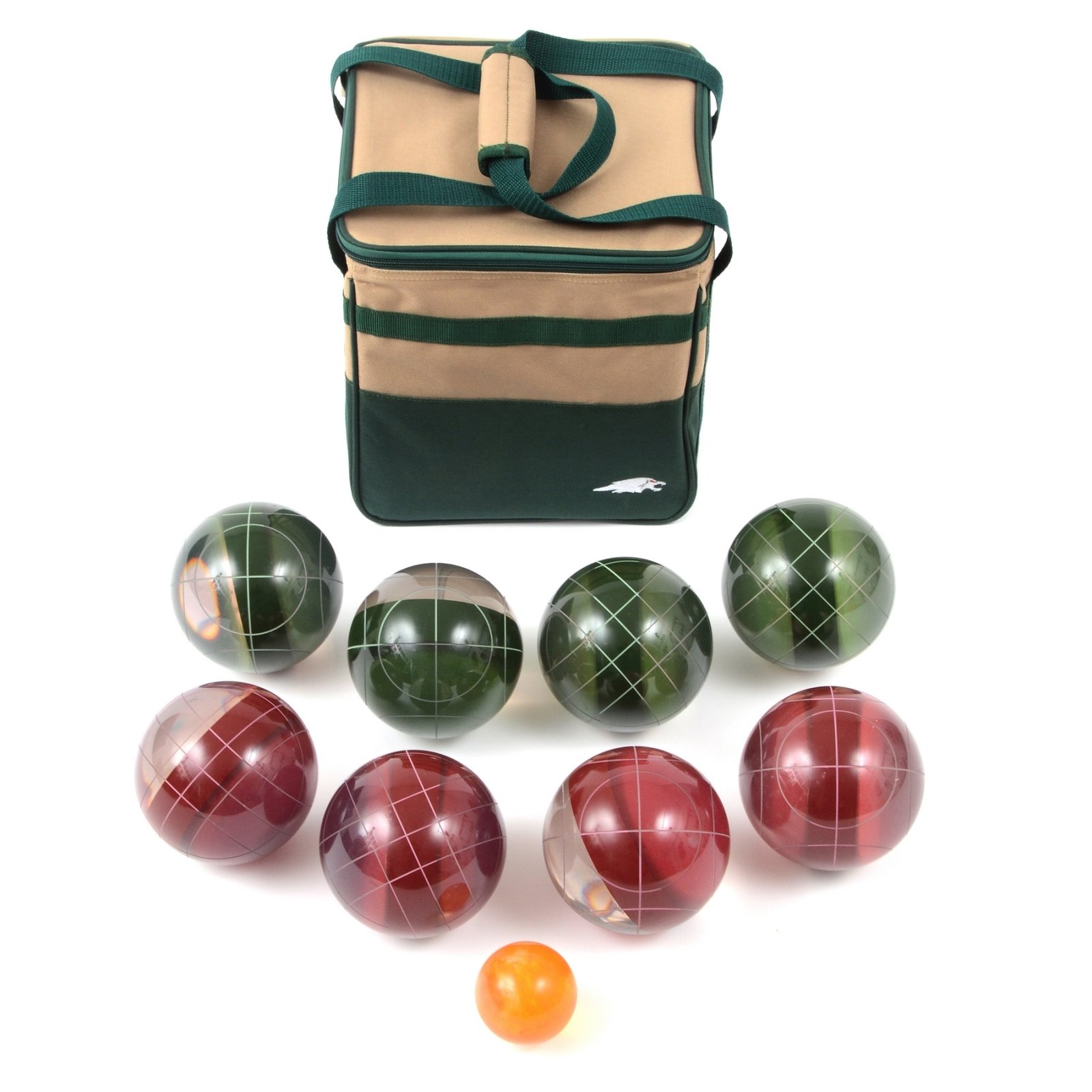 Lion Sports Clear 107 MM Tournament Resin Bocce Set in PVC Carry Bag