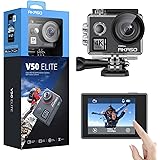 AKASO V50 Elite 4K60fps Touch Screen WiFi Action Camera Voice Control EIS 131 feet Waterproof Camera 8X Zoom Remote Control S