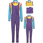 ulesoke Holly Costume Strange Cosplay Women Girls Holly Wheeler Shirt Purple Dotted Overalls Strange Halloween Outfits