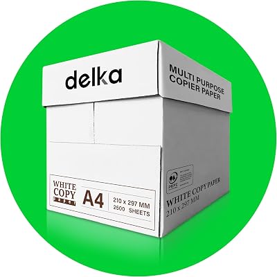 delka Multi-Purpose A4 Printer Paper 75gsm Pack of 5 Reams 2500 Sheets
