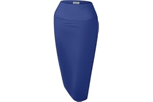 SIMLU Reg and Plus Size Pencil Skirts for Women Below The Knee. Work,Weekends,Date Nights,Sexy Office Business Bodycon Skirts