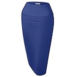 Simlu Women's Below the Knee Pencil Skirt for