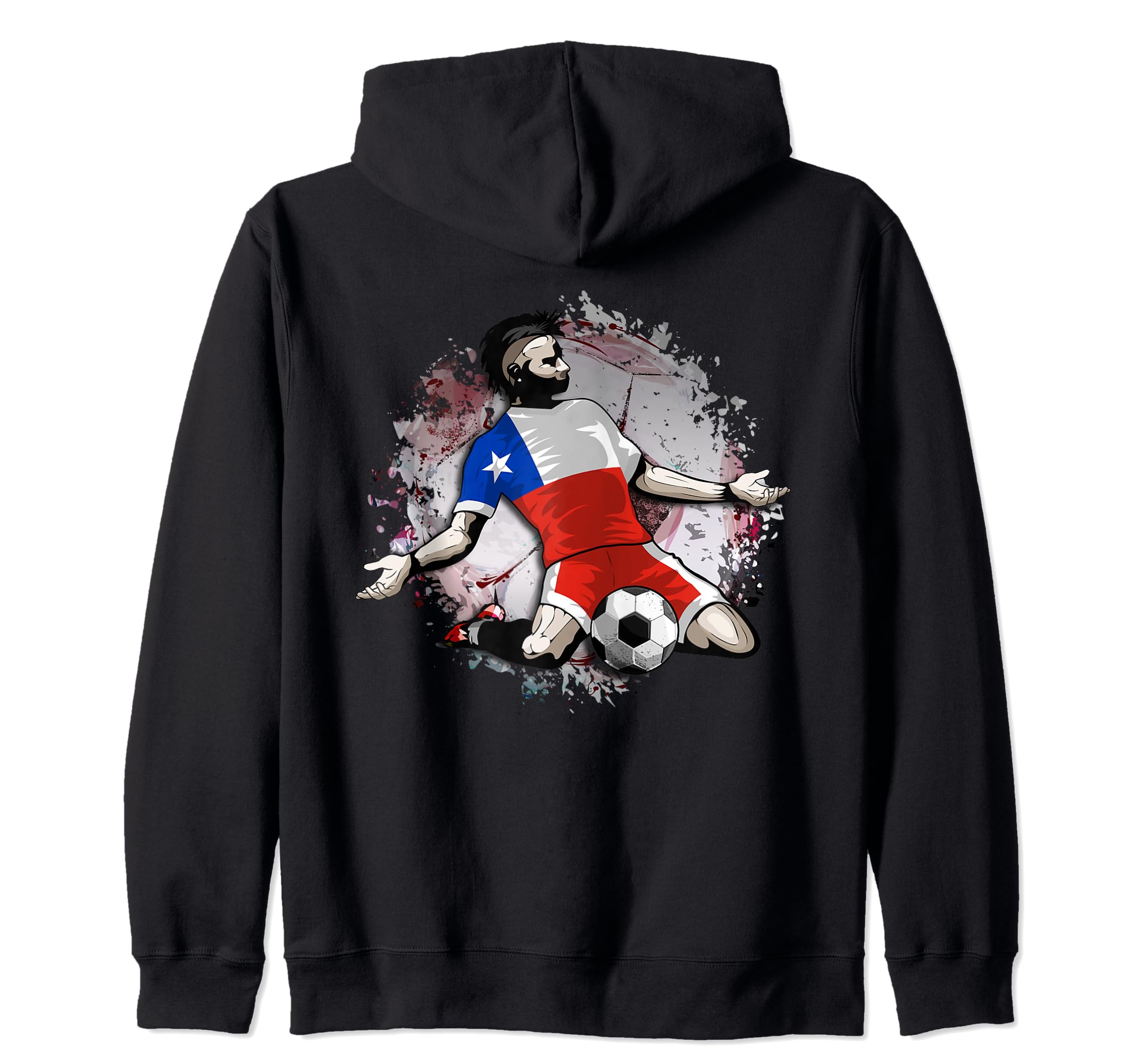 Chile Soccer Chilean National Flag Proud Football Lovers Art Zip Hoodie