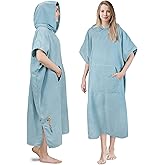 SUN CUBE Surf Poncho Changing Robe with Hood | Absorbent Quick Dry Microfiber Wetsuit Changing Towel with Pocket for Surfing Men Women