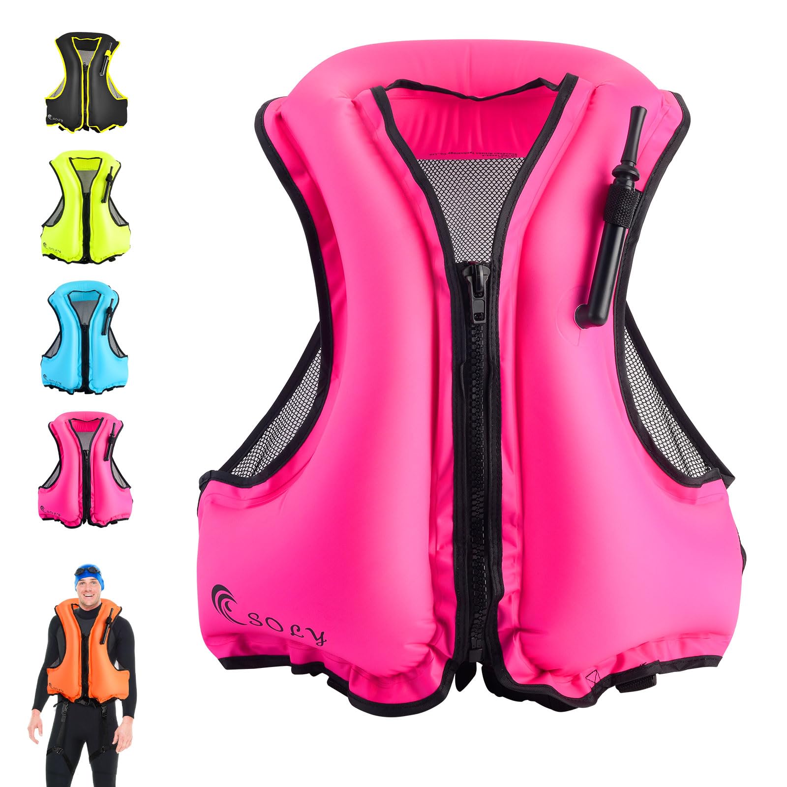Photo 1 of SOLY Inflatable Snorkel Vest for Adults?Snorkeling Vest?Snorkeling Vest for Kayaking Canoeing Water Sports Safety.