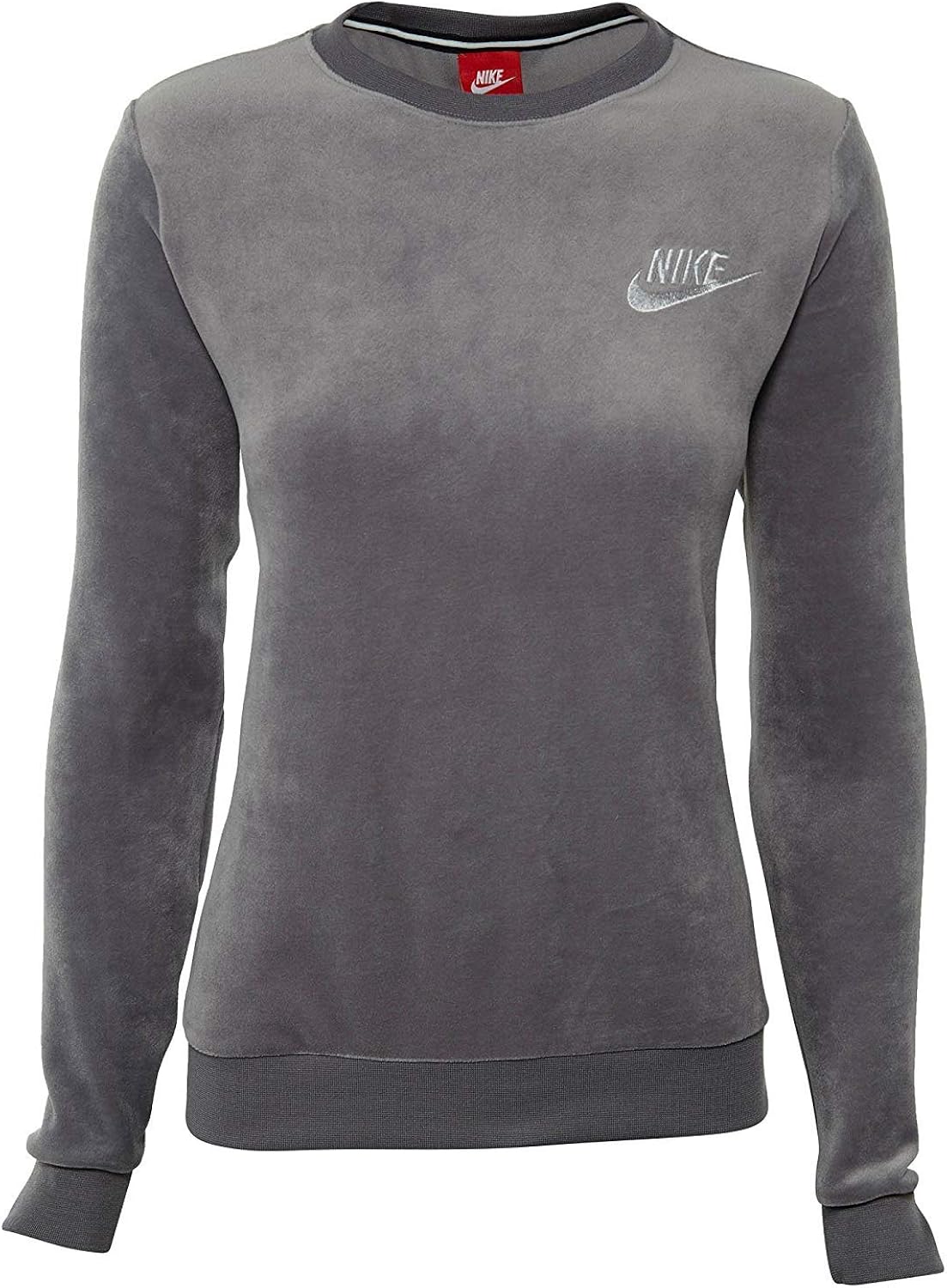 Amazon.com: NIKE Sportswear Velour Crew Neck Women's Sweatshirt Particle Rose/Silver 921147-684 