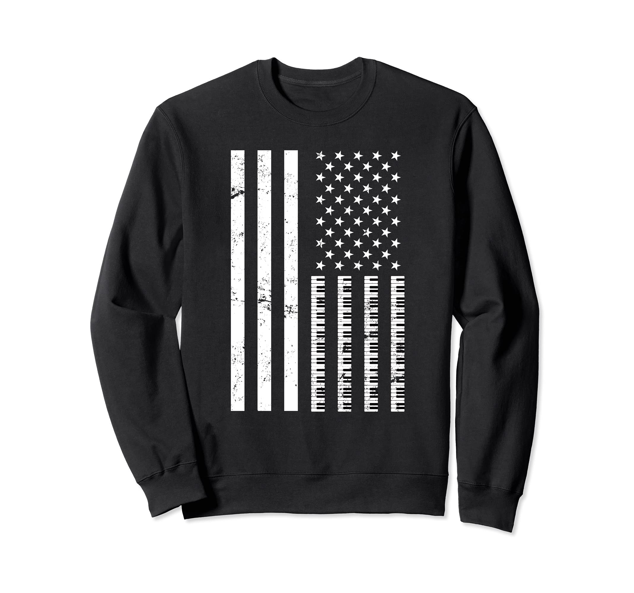 Pianist Keyboard Classical Music US Flag Piano Player Piano Sweatshirt