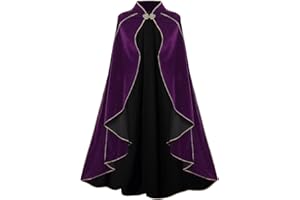 Colorful House Medieval Cloak for Women Rolled Up Cape Halloween Cosplay Costumes