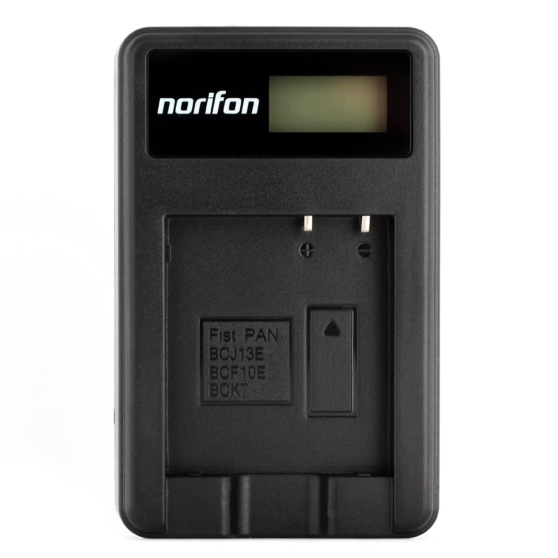 Norifon DMW-BCF10 LCD USB Charger for Panasonic Lumix DMC-FH20, DMC-FH22, DMC-FH24, DMC-FH25, DMC-FH3, DMC-FH5, DMC-FS15, DMC-FS6, DMC-FS7, DMC-FT1, DMC-FT4, DMC-FX70, DMC-FX78 Camera and More