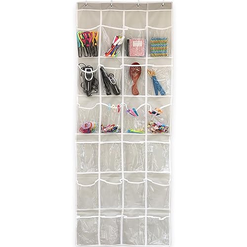 Simple Houseware 24 Pockets Crystal Clear Over The Door Hanging