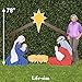 Outdoor Nativity Store Holy Family Nativity Scene - 3 Weatherproof Nativity Set Figures for Outdoor Christmas Decoration - Easy to Assemble & Store - Life-Size, Colorful