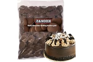 Dark Chocolat Melting Wafers – 5LB by ZANOON Premium Chocolate for Molding, Dipping, Baking & Decorating Smooth & Creamy Melts – 80oz Bag Coating Melting Wafers (Dark Chocolat)
