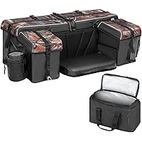 KEMIMOTO ATV Bag, 83L Large ATV Cargo Bag with Cooler Bag, 4 Wheeler Storage Rear Rack Seat Bag Universal Compatible with Pol