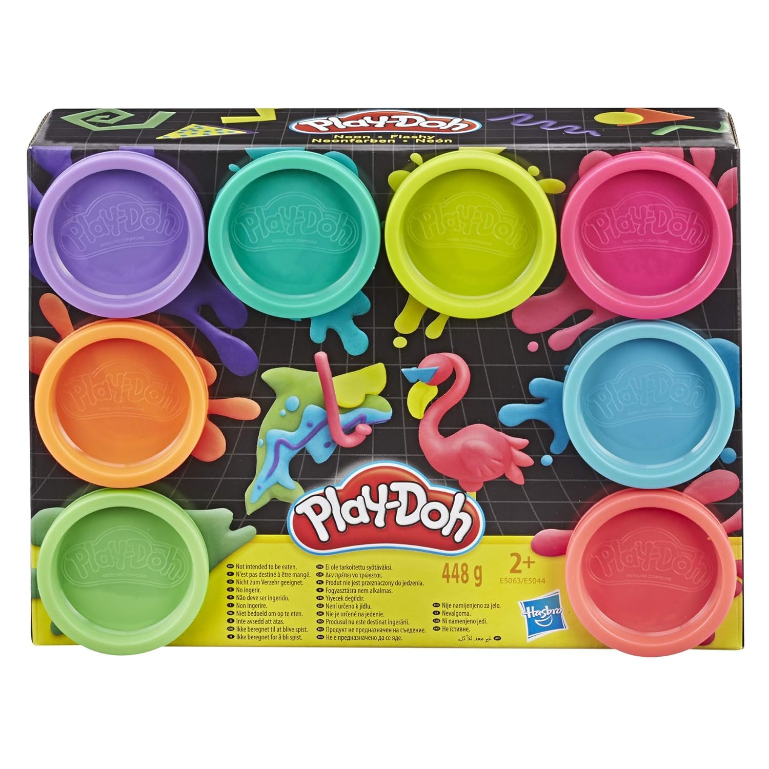Play-Doh 8-Pack Neon Non-Toxic Modelling Compound Set, Creative Toys for 2+ Year Olds, Arts and Crafts