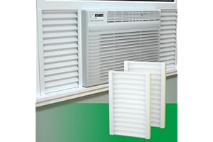 SZZSAF VACUUM002WHITE Window Air Conditioner Side Insulated Panel, 2PIC Insulation Panels Window Seal Kit With 4 pressure strips, WinterSummer Winter Heat and Draft Insulating(WHITE)