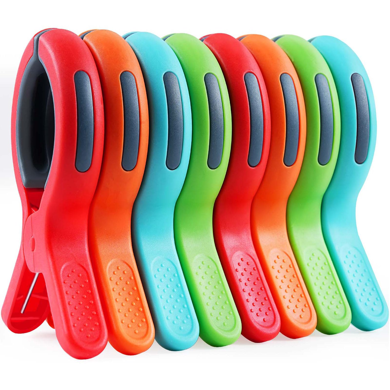 Large Beach Towel Clips for Beach Chair, Heavy-Duty Plastic Clothes Pins, Towel Clips for Beach Chairs Cruise-Keep Your Towel from Blowing Away, Vacation Beach Must Have Beach Chair Clips