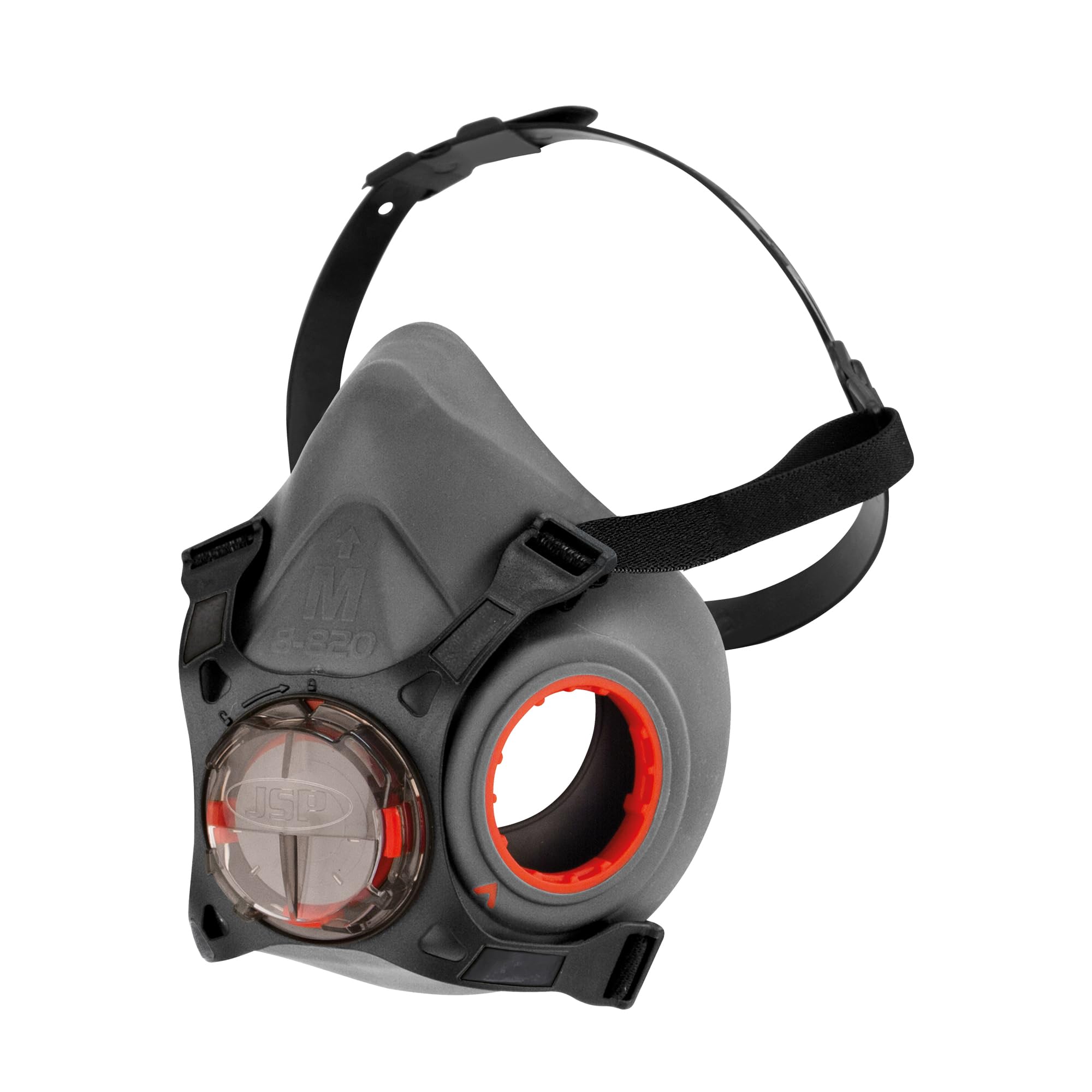 JSP FORCE 8 Half Mask Respirator - Medium - No Filters Included - Compatible with PressToCheck™ P3, A2P3 & ABEK1 P3 Filters - For Dust, Silica, Fumes, Gases - DIY & Industrial - EN140