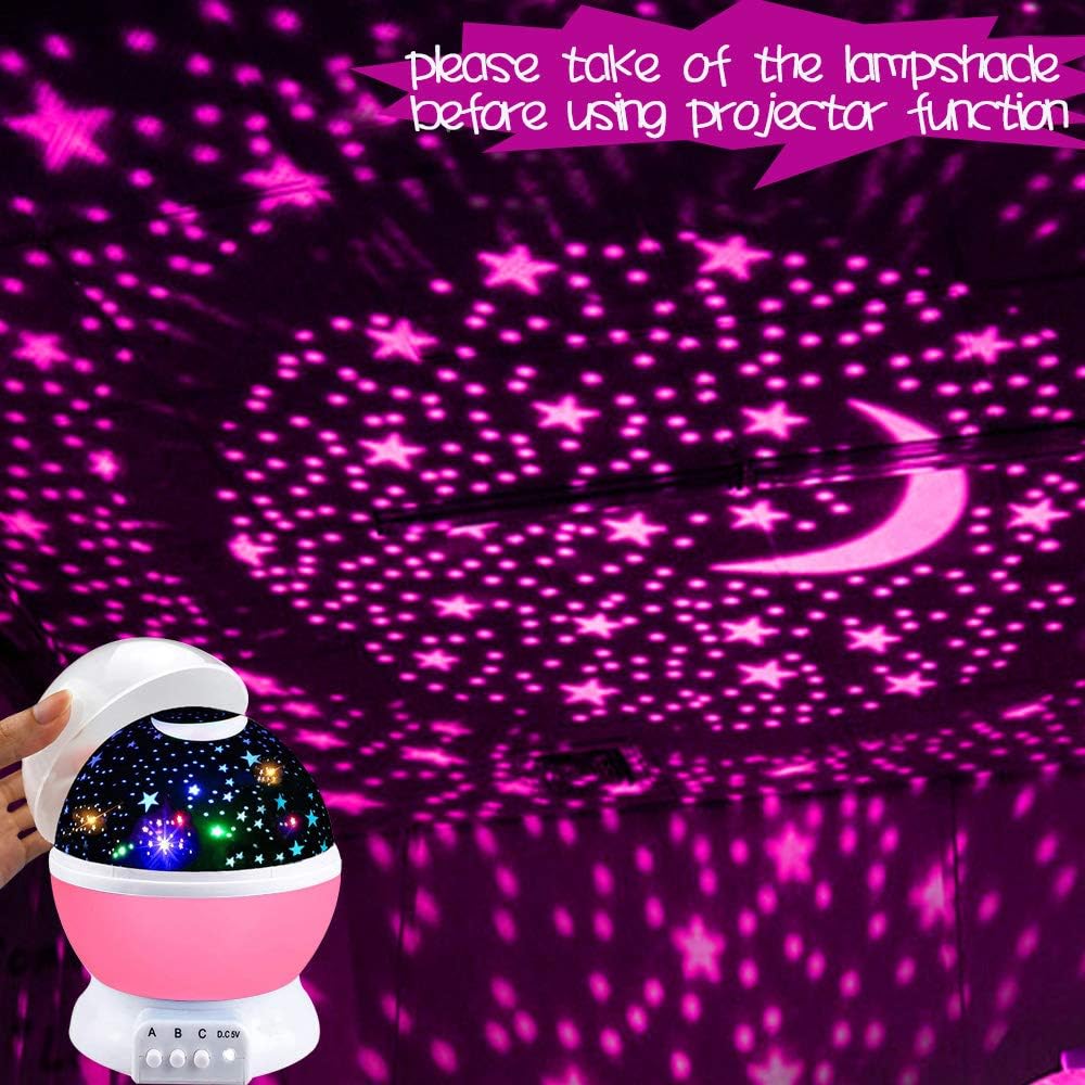 Birthday Gifts Presents for 2-10 Year Old Girls, Wonderful Romantic Starlight for Kids Toys for 2-10 Year Old Boys Xmas Halloween Gifts for 2-10 Year Old Boys Stocking Fillers Pink TSUKXK03: Clothing