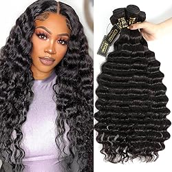 QTHAIR 14A Loose Deep Wave 4 Bundles Brazilian