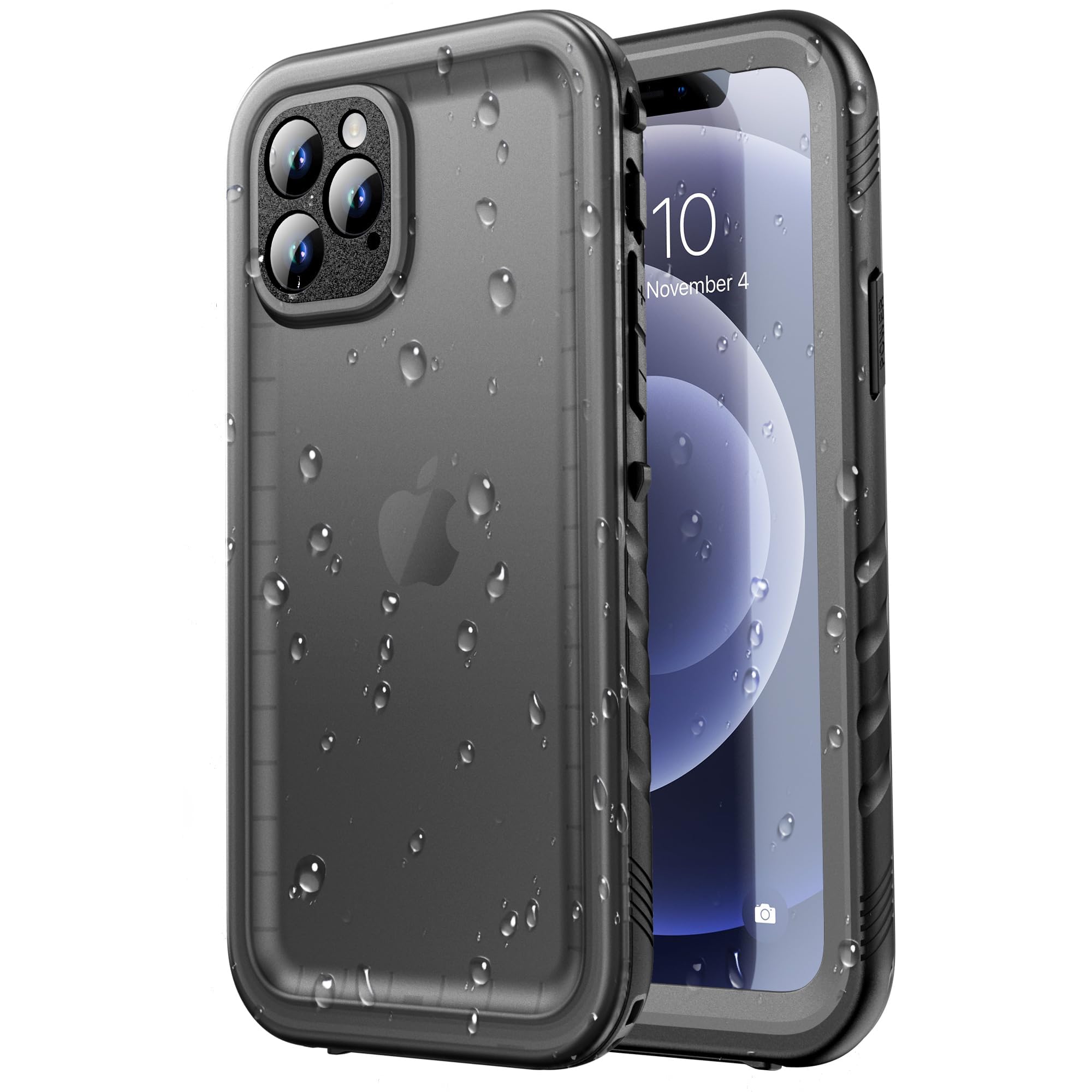SPORTLINK Compatible with iphone 12 Pro Max Waterproof Case - Full Body Shockproof Dustproof Phone Screen Protector Rugged Cases for iPhone 12 Pro Max 6.7 Inches Black