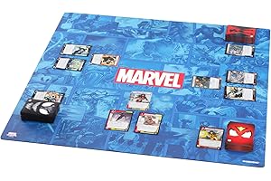 Gamegenic Marvel Champions Marvel Blue Prime Game Mat XL | Slip-Resistant 27.5" by 27.5" Rubber Mat | Designed for Use with Marvel Champions The Card Game and Other TCGs and LCGs | Made by Gamegenic