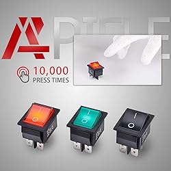 APIELE 3Pcs 2 Position Rocker Toggle Switch ON/Off