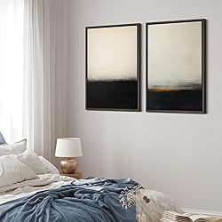 MUDECOR Framed Canvas Print Wall Art Set Black and