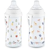 NUK Active Cup, Fun Fruits and Animals, Amazon Exclusive Collection, 10 Oz, Pack of 2 – BPA Free, Spill Proof Transition Sippy Cup