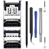 Ikpek 4 Pack Replacement Port for Sony PlayStation 5 PS5 Display Socket Jack Interface Connector Repair Kit