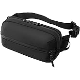 Adjustable Sling Bag for Men Women with Anti-theft Zipper,Multipurpose Crossbody Bags Chest Waist Belt,Water Resistant Fanny Pack Shoulder Hip Pack for Travel,Cycling,Work, Sport,Black