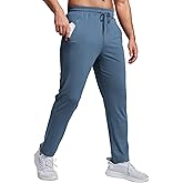 PINSPARK Mens Joggers with Zipper Pockets Lightweight Athletic Track Pants Quick Dry Workout Gym Sweatpants for Men