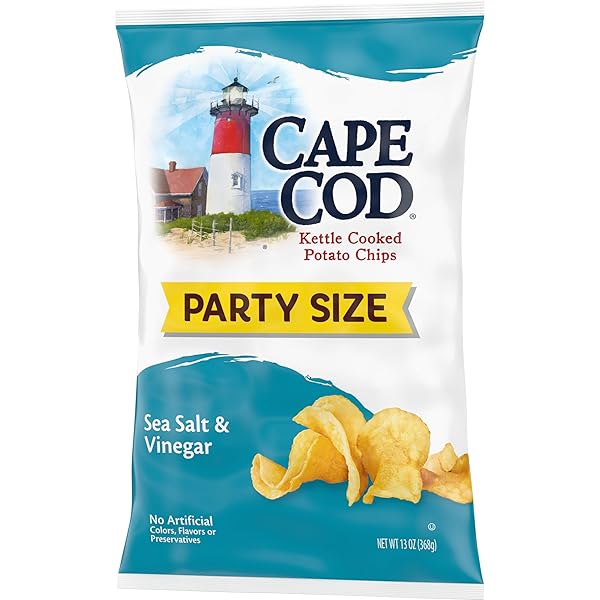 CAPE COD POTATO CHIPS, SEA SALT & VINEGAR KETTLE CHIPS, 13 OZ