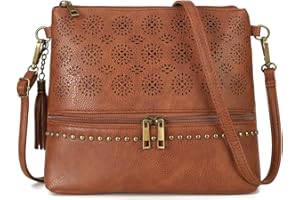 GLADDON Boho Crossbody Bags for women Leather Purses and Handbags Small Cross Body bags Retro